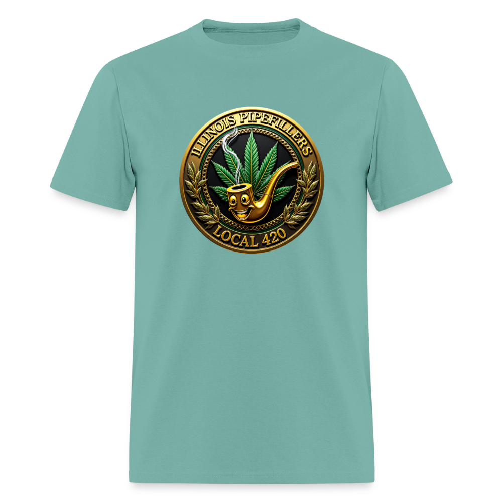 ILLINOIS PIPEFILLERS LOCAL 420 Men's T-Shirt | - aquatic