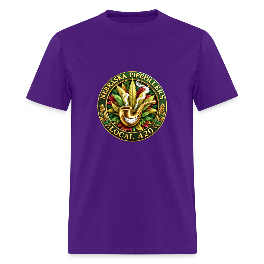 NEBRASKA PIPEFILLERS LOCAL 420 Men's T-Shirt - purple