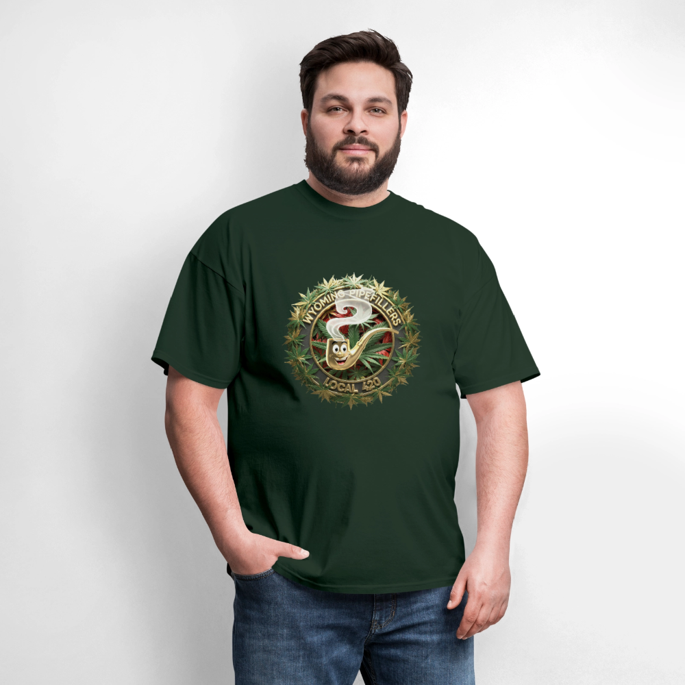 WYOMING PIPEFILLERS LOCAL 420 F/B DESIGN Men's Hoodie - forest green