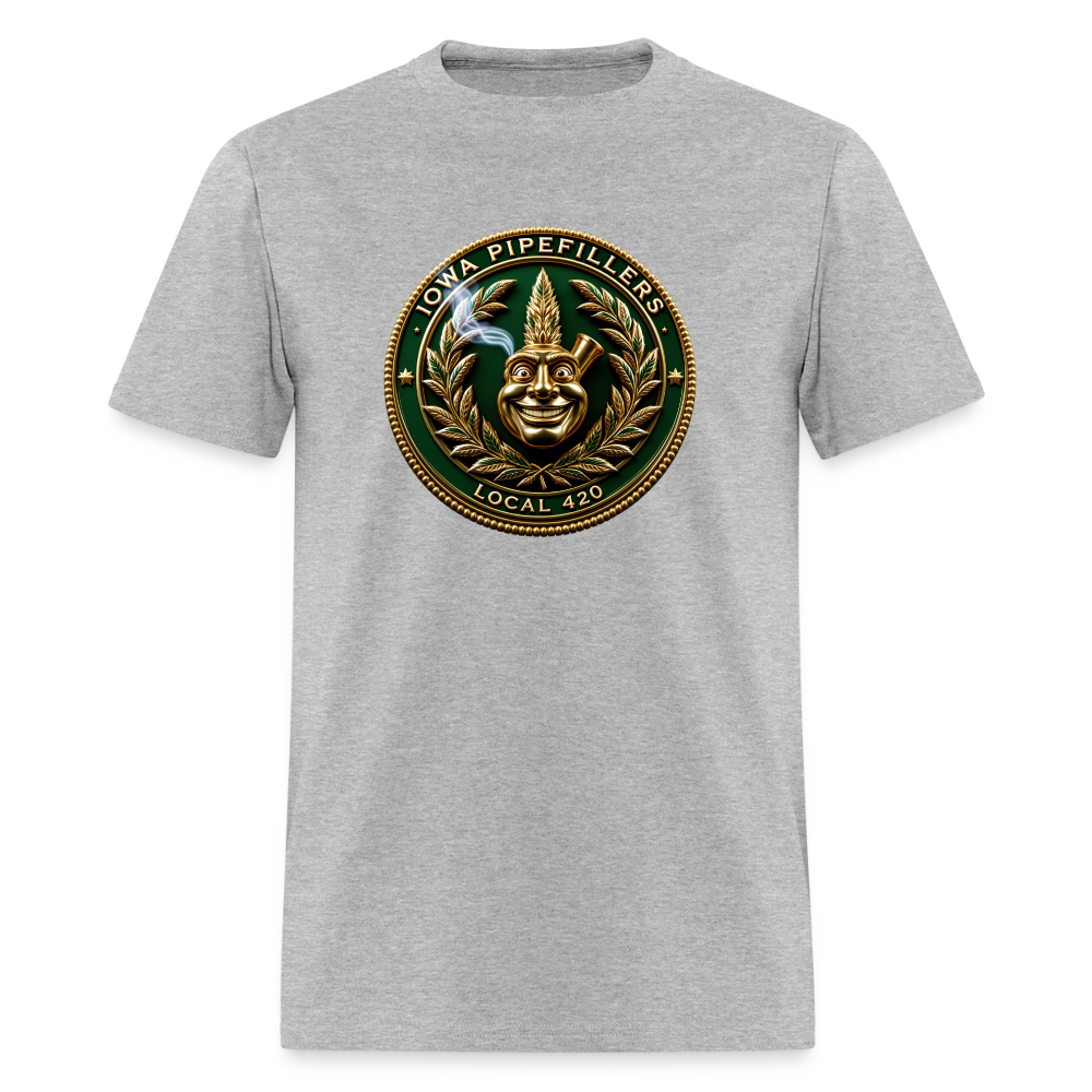 IOWA PIPEFILLERS LOCAL 420 F/B DESIGN Men's T-Shirt - heather gray