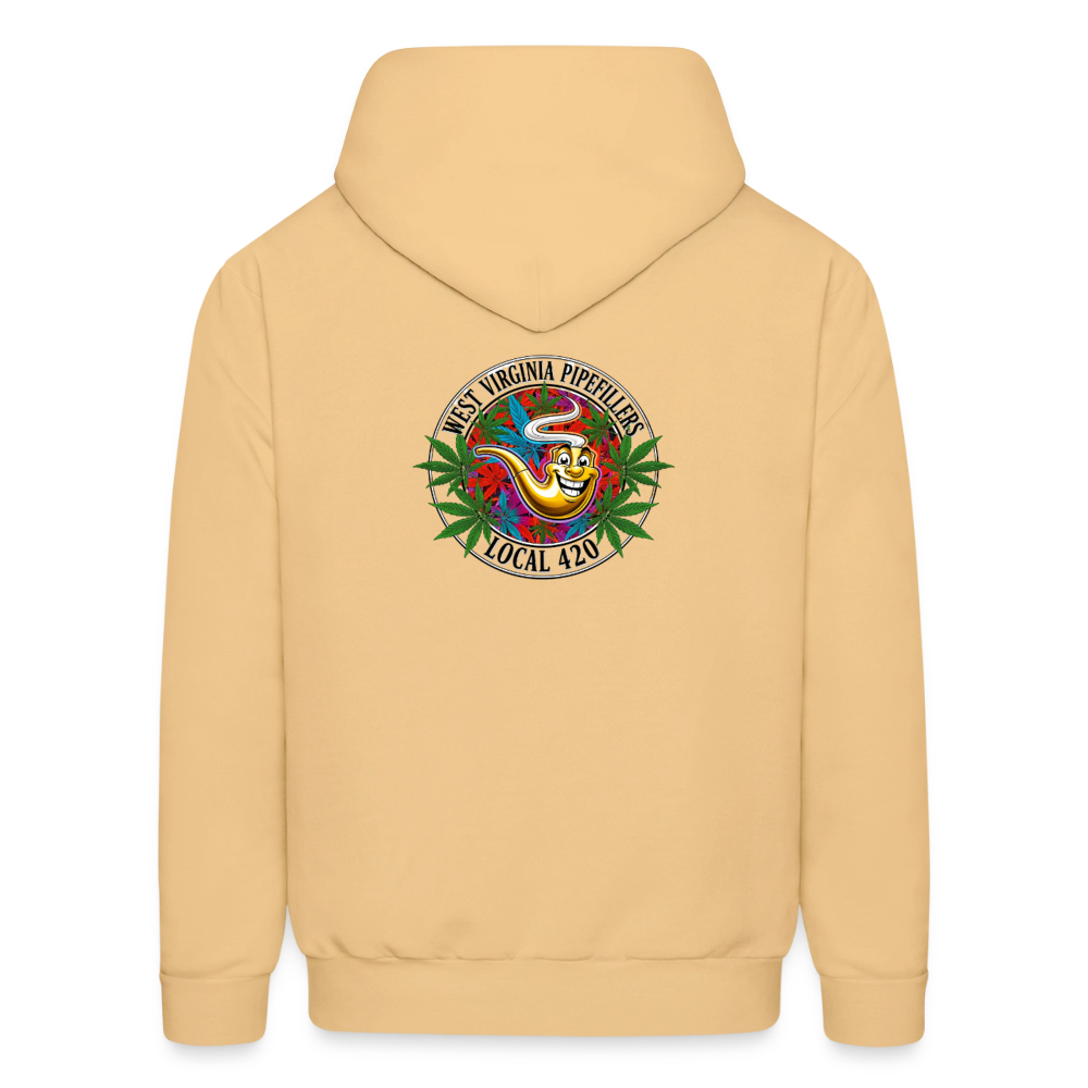 WEST VIRGINIA PIPEFILLERS LOCAL 420 F/B DESIGN  Men's  Hoodie - light gold 
