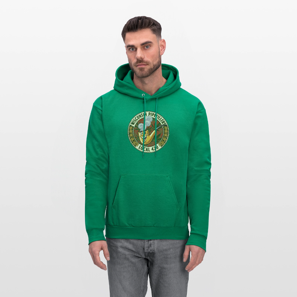 WISCONSIN PIPEFILLERS LOCL 420 F/B DESIGN Men's Hoodie - kelly green