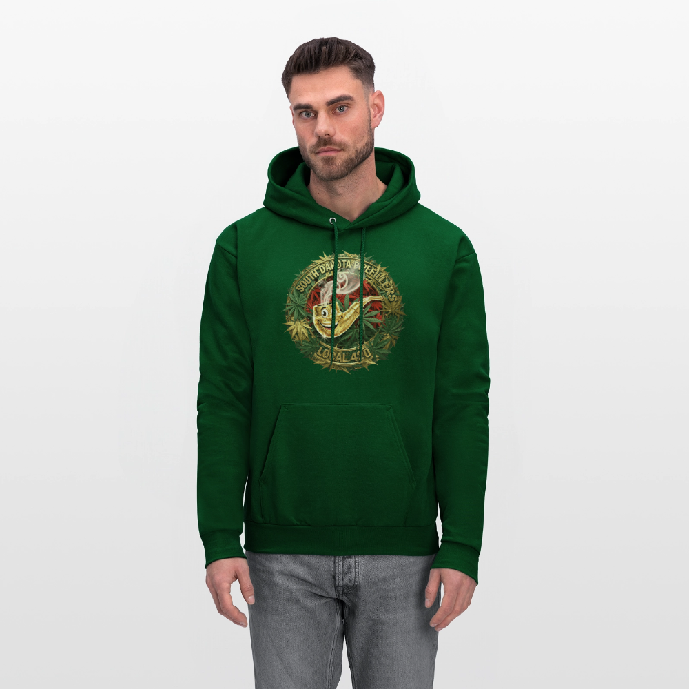 SOUTH DAKOTA PIPEFILLERS LOCAL 420  F/B DESIGN Men's Hoodie - forest green