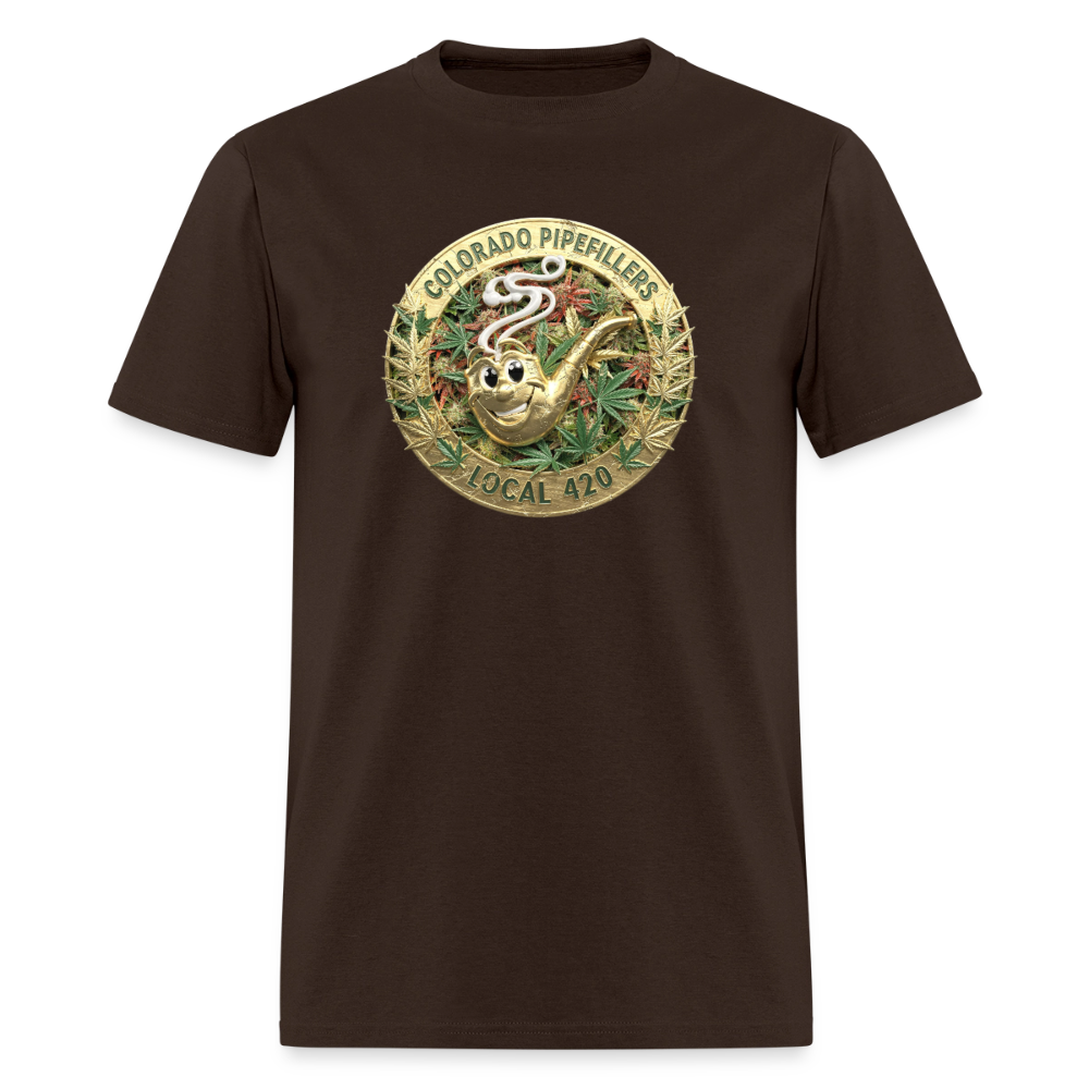 COLORADO PIPEFILLERS LOCAL 420 Men's T-Shirt - brown