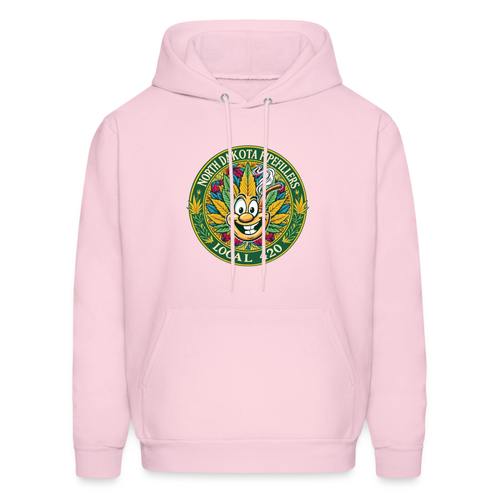 NORTH DAKOTA PIPEFILLERS LOCAL 420 F/B 2 DESIGNS Men's Hoodie - pale pink