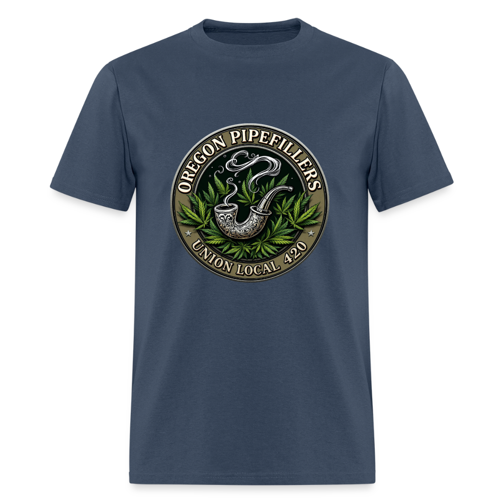 OREGON PIPEFILLERS UNION LOCAL 420 Men's T-Shirt -  blue dusk