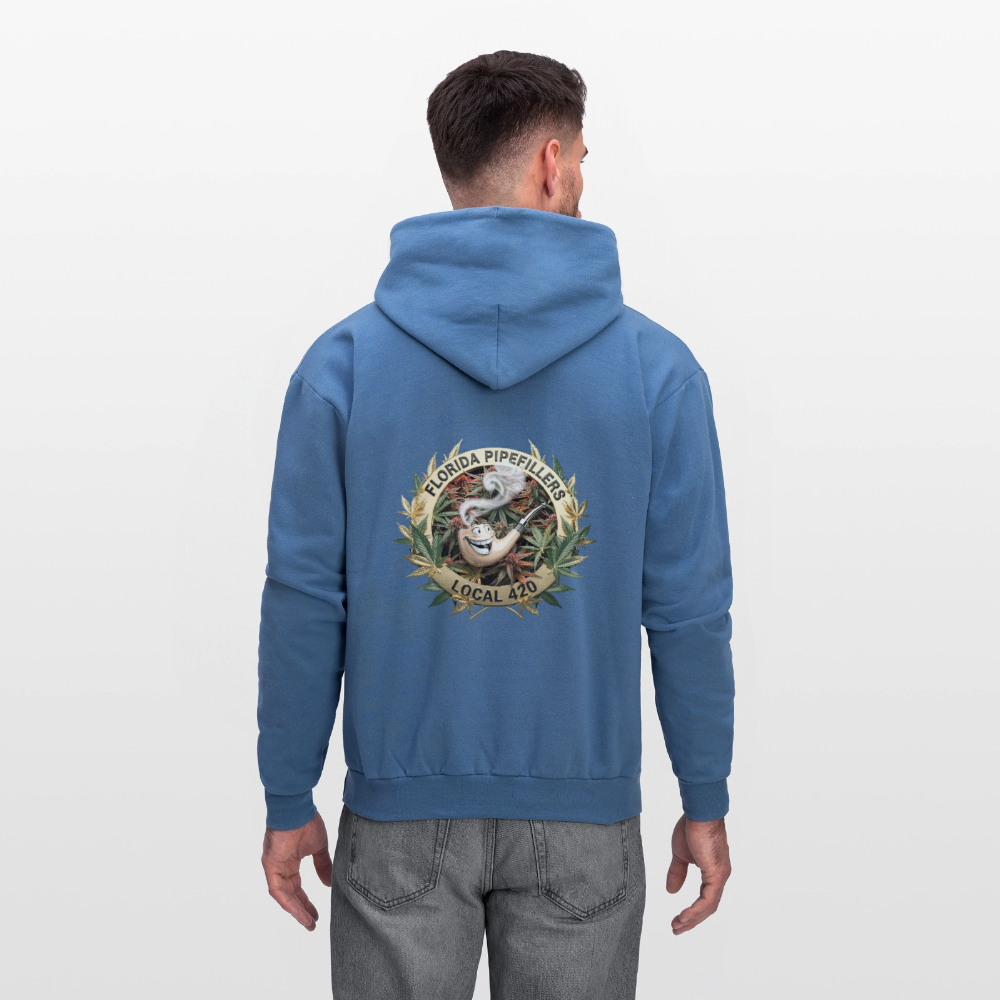 FLORIDA PIPEFILLERS LOCAL 420 F/B DESIGN Men's Hoodie - denim blue