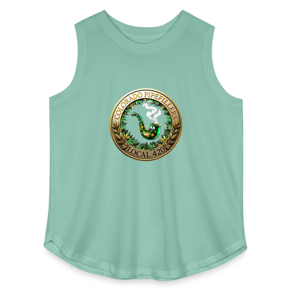 COLORADO PIPEFILLERS LOCAL 420 Women's Curvy Relaxed Tank Top - saltwater