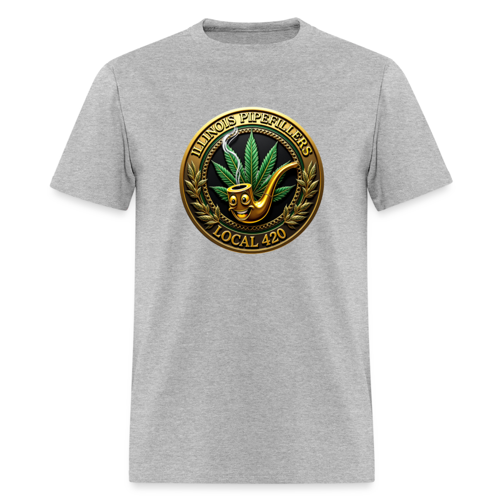 ILLINOIS PIPEFILLERS LOCAL 420 Men's T-Shirt | - heather gray