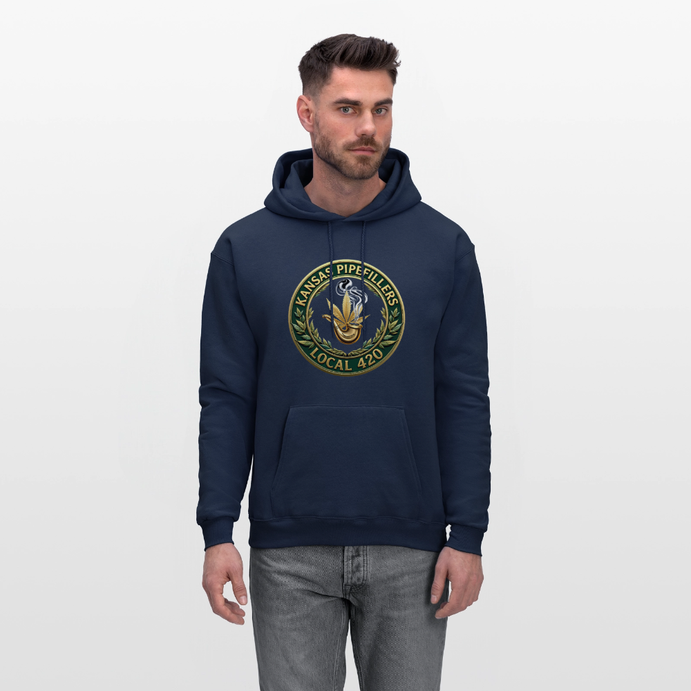 KANSAS PIPEFILLERS LOCAL 420 F/B DESIGNS Men's Hoodie - navy
