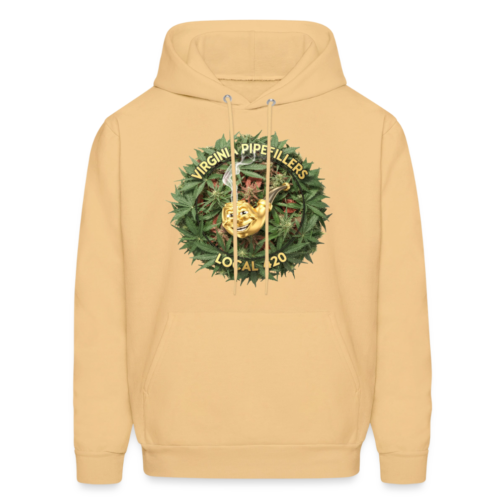 VIRGINIA PIPEFILLERS LOCAL 420 F/B DESIGN Men's  Hoodie - light gold 