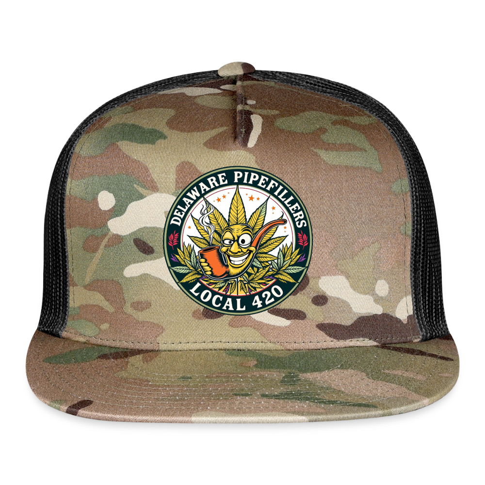 DELAWARE  PIPEFILLERD LOCAL 420 CAMO Trucker Hat - MultiCam\black