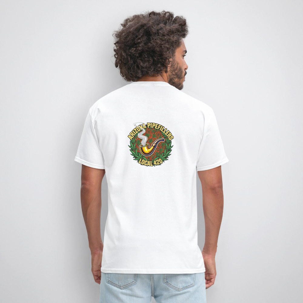 ARIZONA PIPEFILLERS LOCAL 420  F/B DESIGN Men's T-Shirt - white