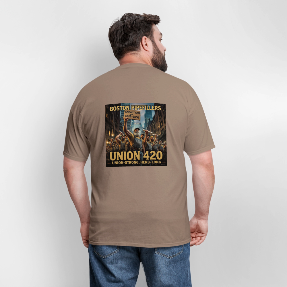 NEW ENGLAND PIPEFILLERS UNION 420 Men's T-Shirt - safari
