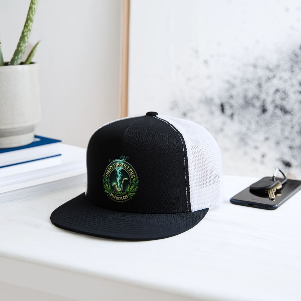 OHIO PIPEFILLERS UNION LOCAL 420 Trucker Hat - black/white