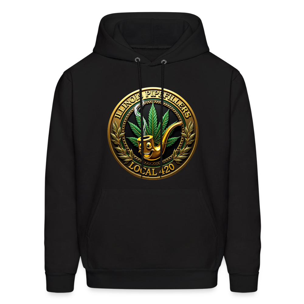 ILLINOIS PIPEFILLERS LOCAL 420  Men's Hoodie - black