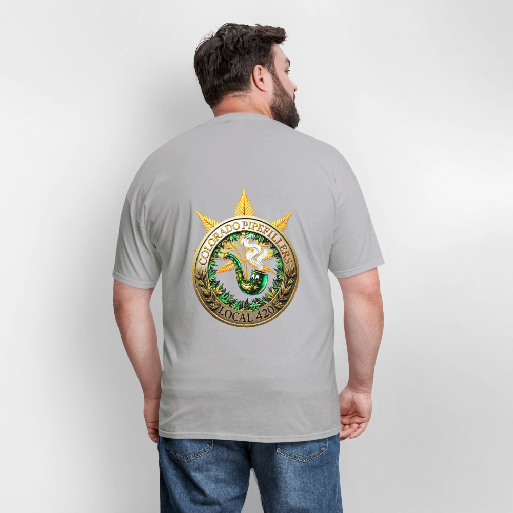 COLORADO PIPEFILLERS LOCAL 420 F/B EMBLEMS Men's T-Shirt - rock