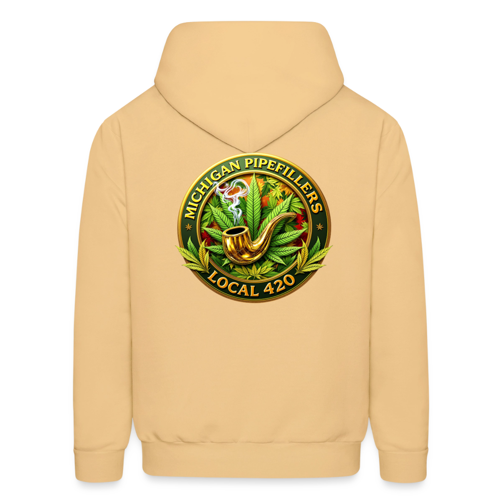 MICHIGAN PIPEFILLERS LOCAL 420 F/B DESIGN Men's Hoodie - light gold 