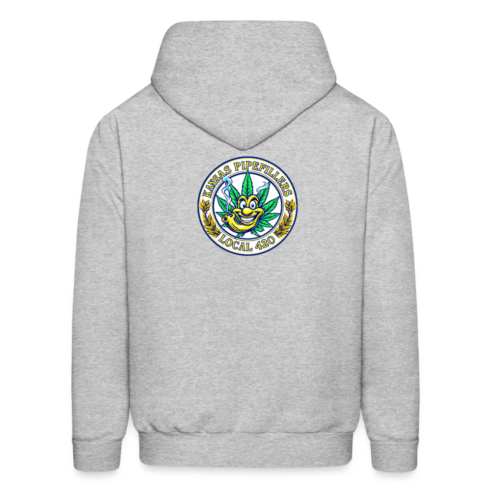 KANSAS PIPEFILLERS LOCAL 420 F/B DESIGNS  Men's Hoodie - heather gray