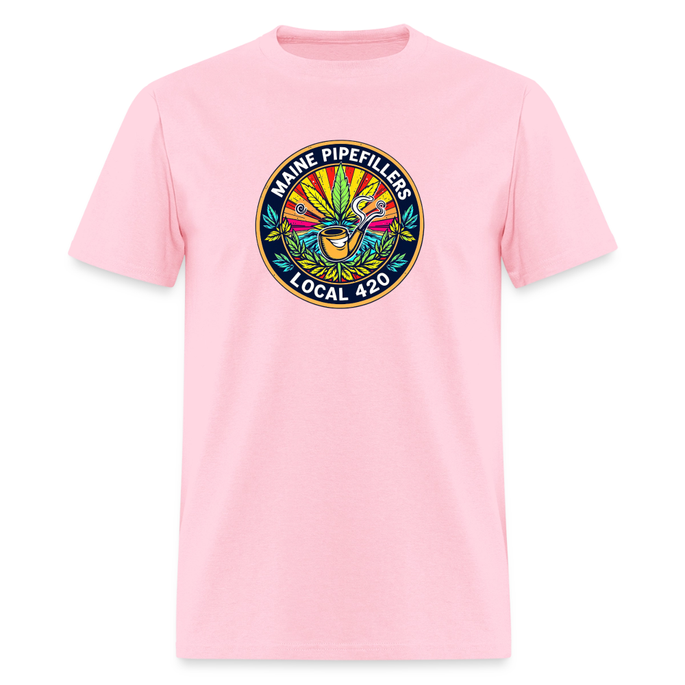 MAINE PIPEFILLERS LOCAL 420 2 EMBLEM Men's T-Shirt - pink