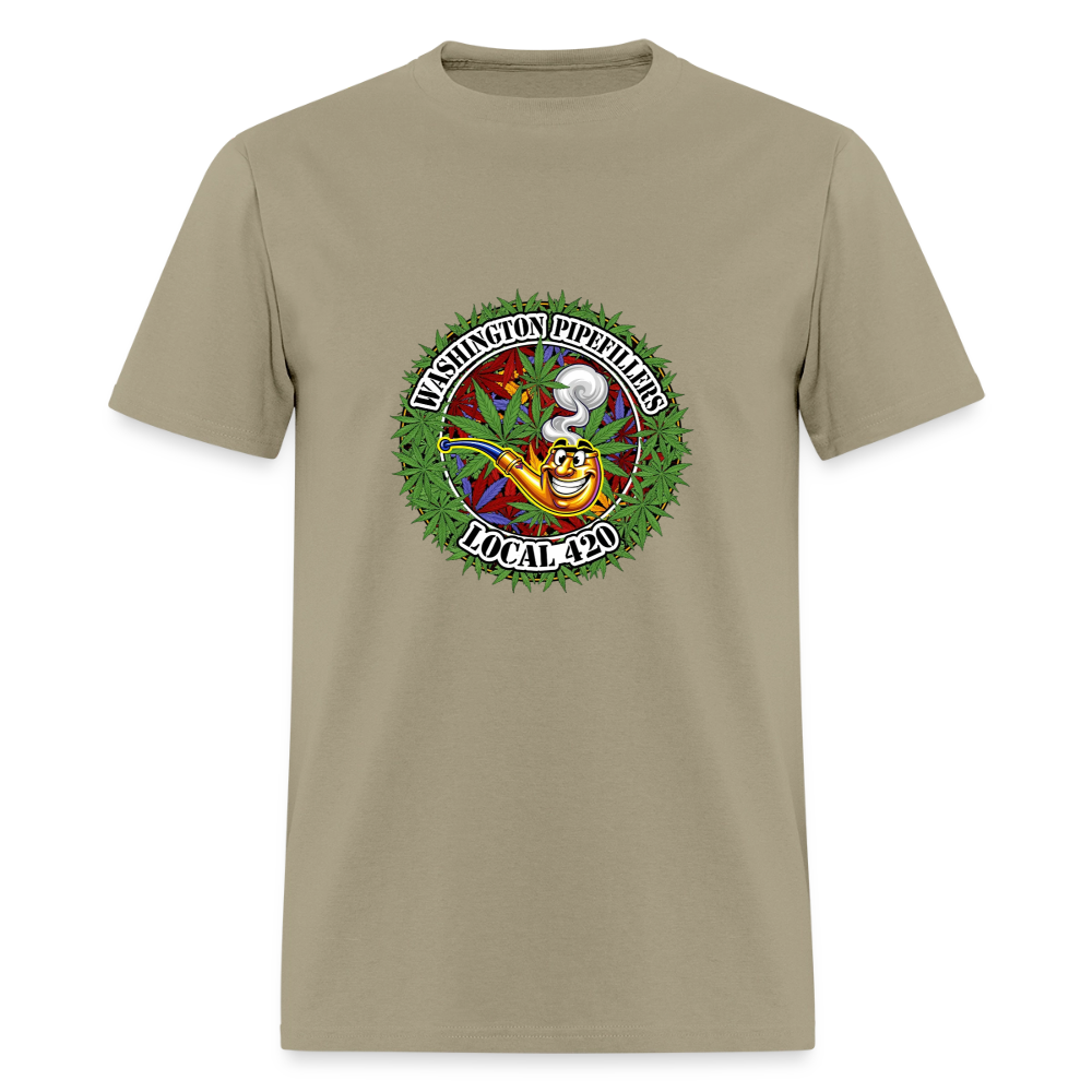 WASHINGTON PIPEFILLERS LOCAL 420 Men's T-Shirt - khaki
