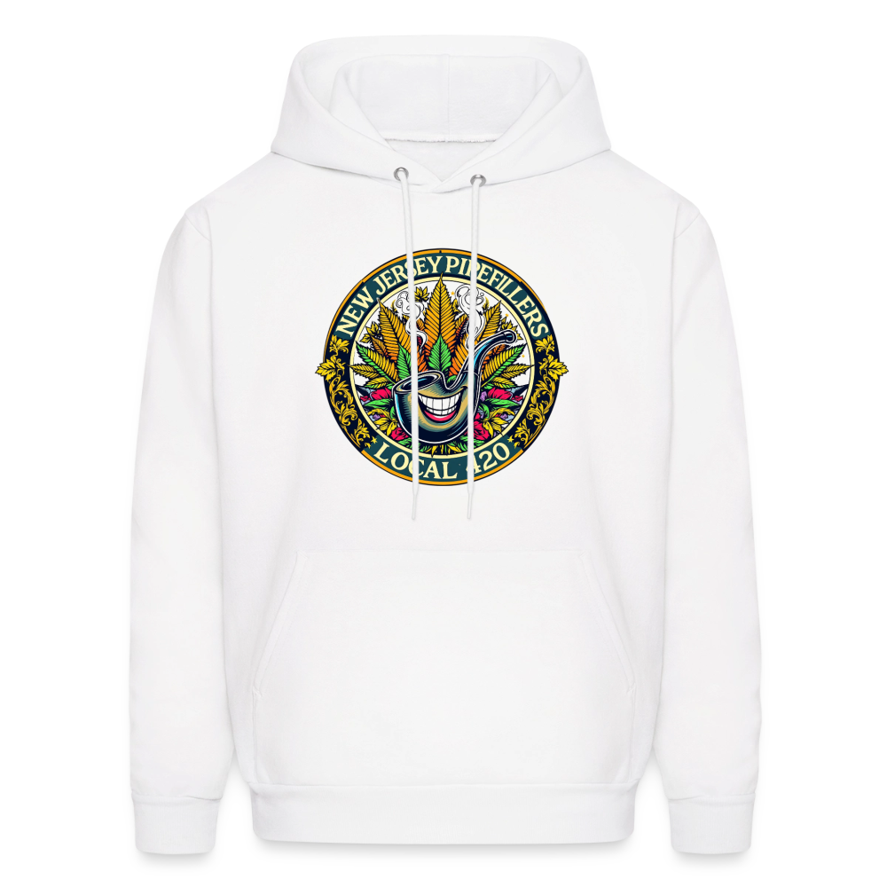 NEW JERSEY PIPEFILLERS LOCAL 420 Men's Hoodie - white