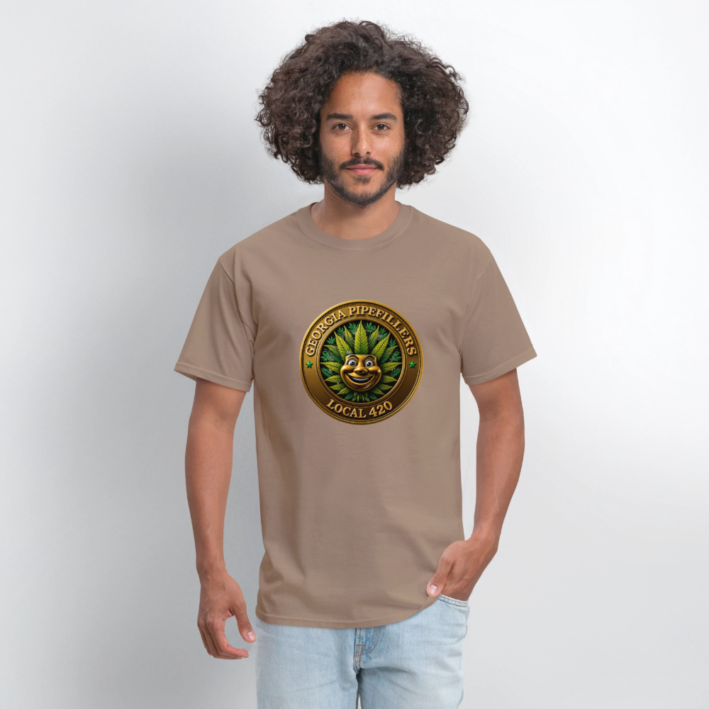 GEORGIA PIPEFILLERS LOCAL 420 Men's T-Shirt - safari