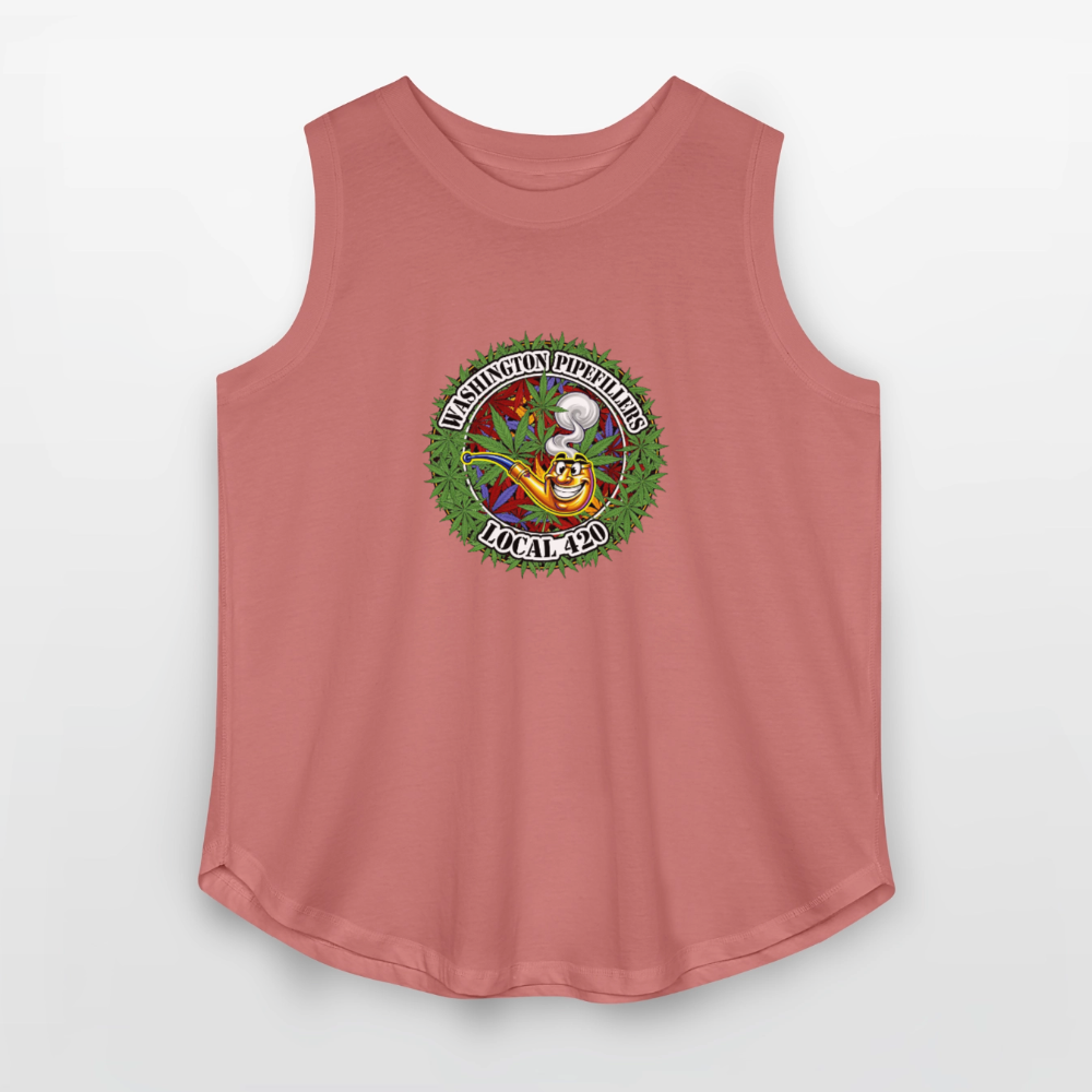 WASHINGTON PIPEFILLERS LOCAL 420 F/B DESIGN Women's Curvy Relaxed Tank Top - mauve