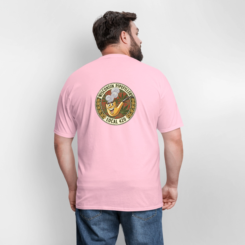 WISCONSIN PIPEFILLERS LOCL 420 F/B DESIGN Men's T-Shirt - pink