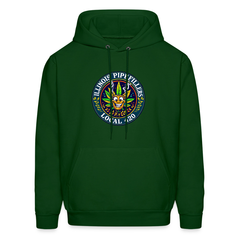 ILLINOIS PIPEFILLERS LOCAL 420 F/B DESIGN Men's Hoodie - forest green