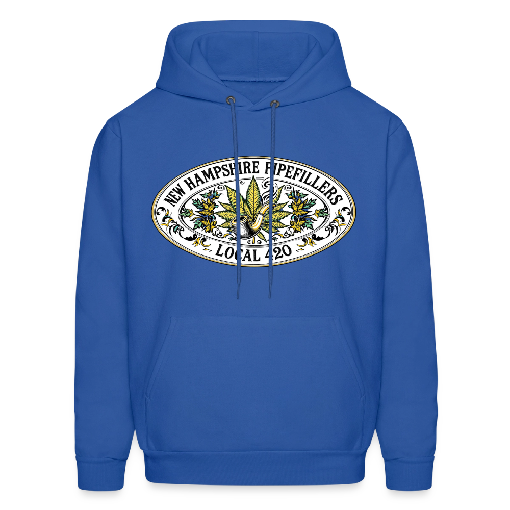 NEW HAMPSHIRE PIPEFILLERS LOCAL 420 2 EMBLEM Men's Hoodie - royal blue