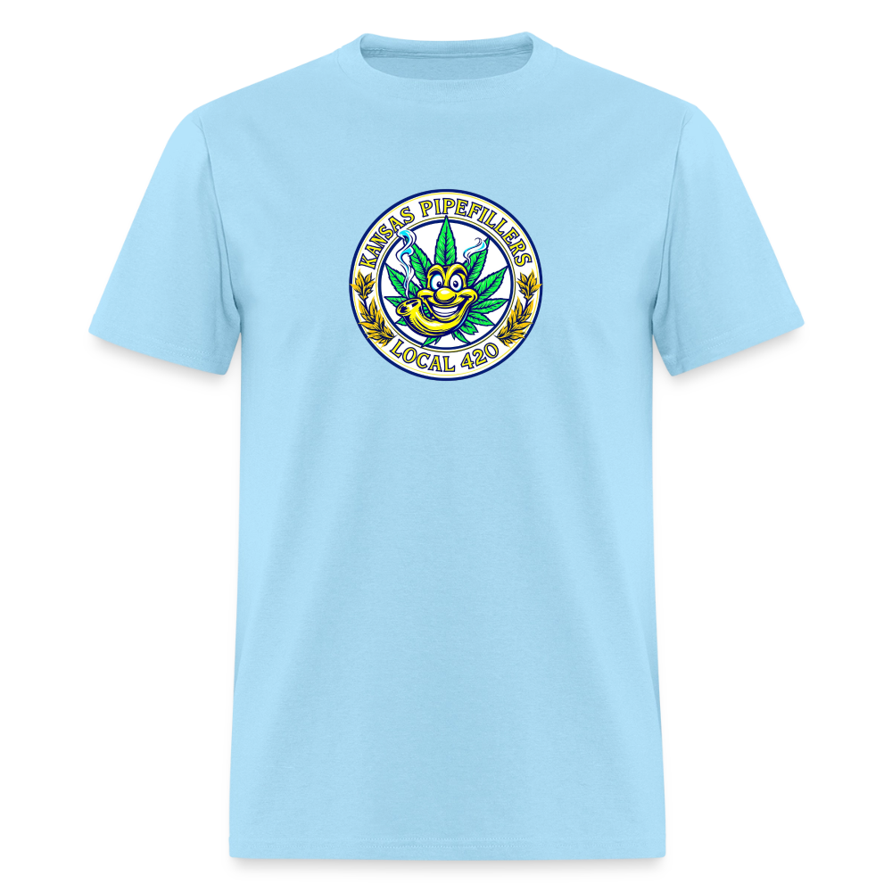 KANSAS PIPEFILLERS LOCAL 420 Men's T-Shirt - powder blue