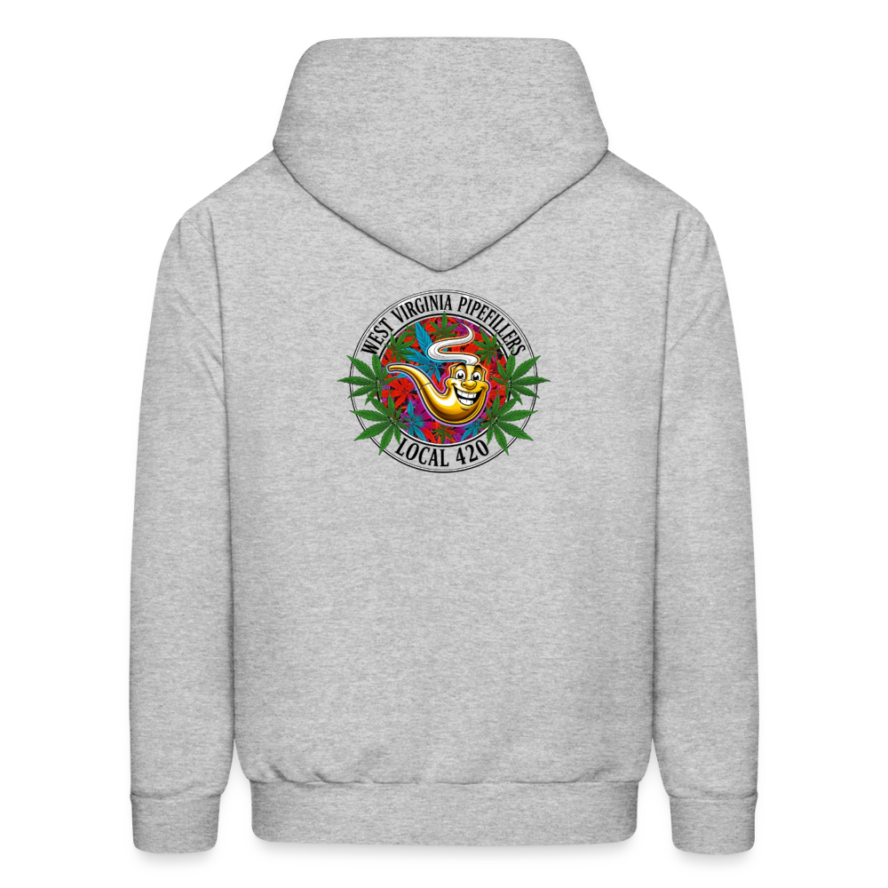 WEST VIRGINIA PIPEFILLERS LOCAL 420 F/B DESIGN  Men's  Hoodie - heather gray
