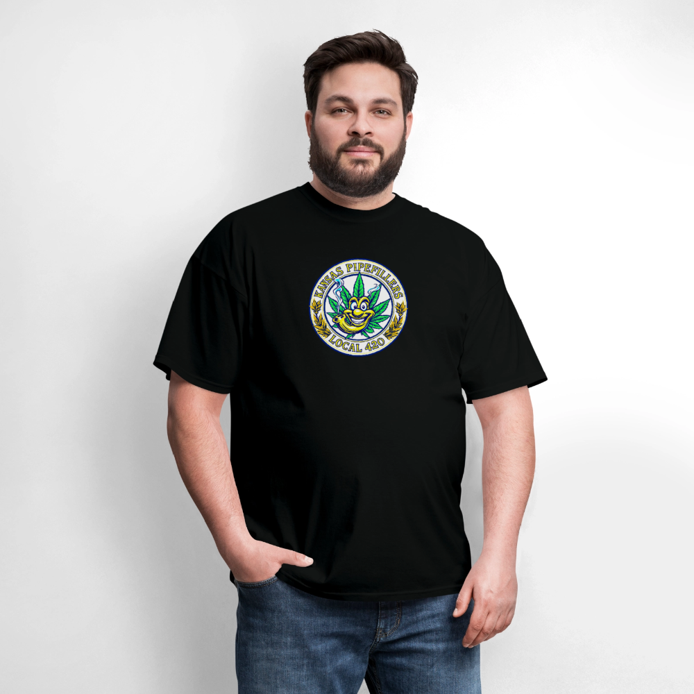 KANSAS PIPEFILLERS LOCAL 420 Men's T-Shirt - black