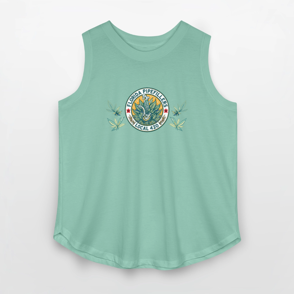 FLORIDA PIPEFILLERS LOCAL 420 F/B DESIGN Women's Curvy Relaxed Tank Top - saltwater