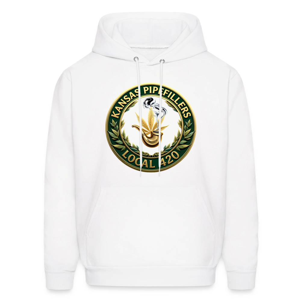 KANSAS PIPEFILLERS LOCAL 420 F/B DESIGNS Men's Hoodie - white