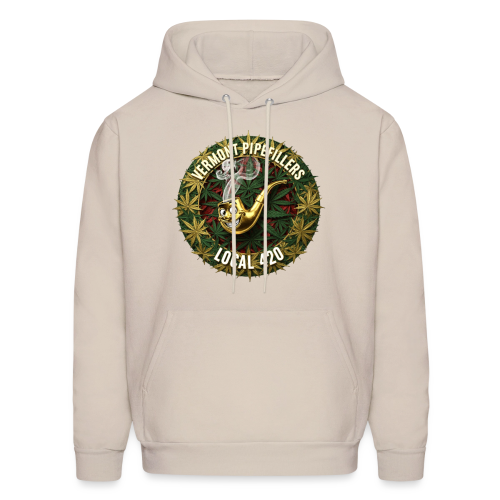 VERMONT PIPEFILLERS LOCAL 420  F/B DESIGN Men's  Hoodie - Sand