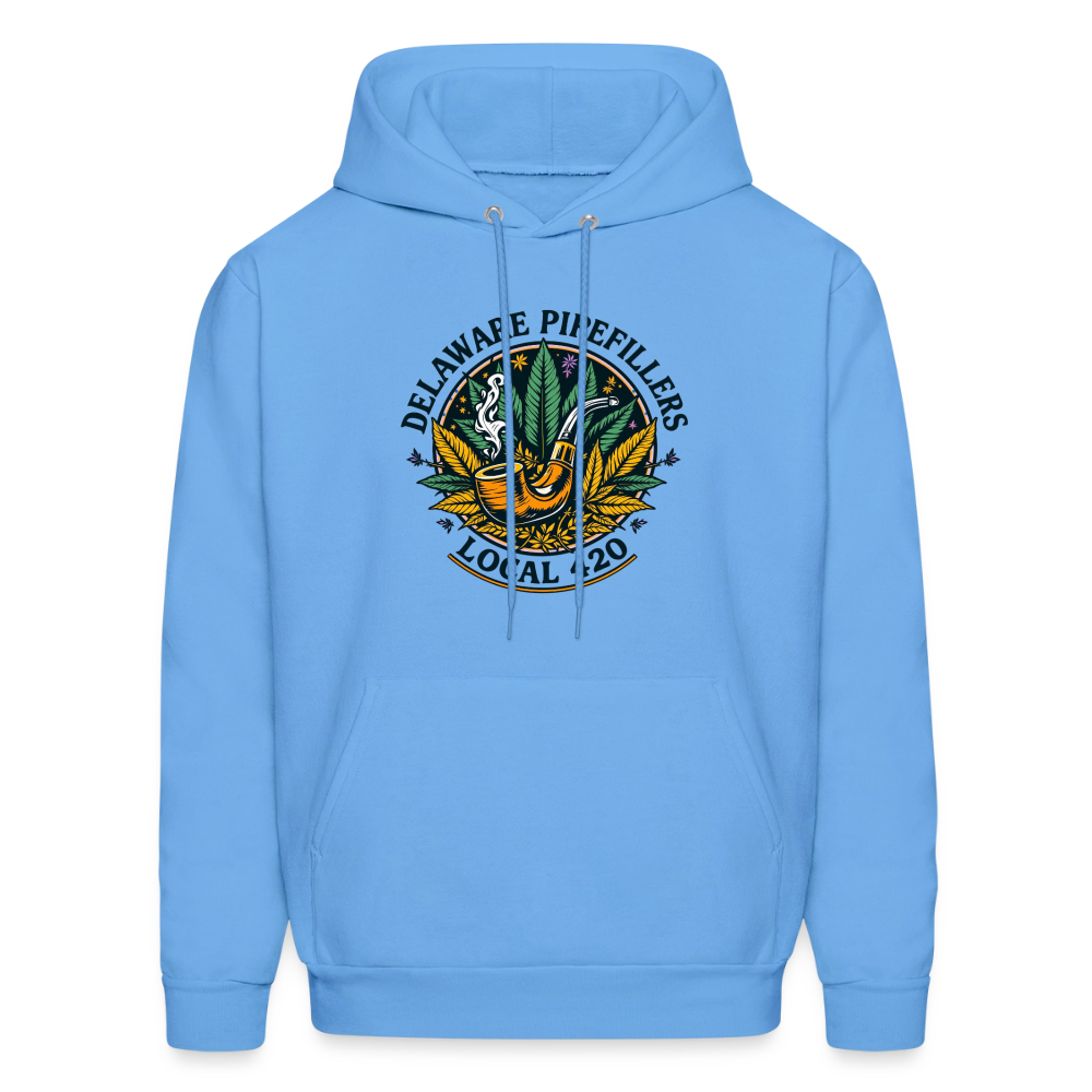DELAWARE PIPEFILLERS LOCAL 420 F/B DESIGN Men's Hoodie - carolina blue