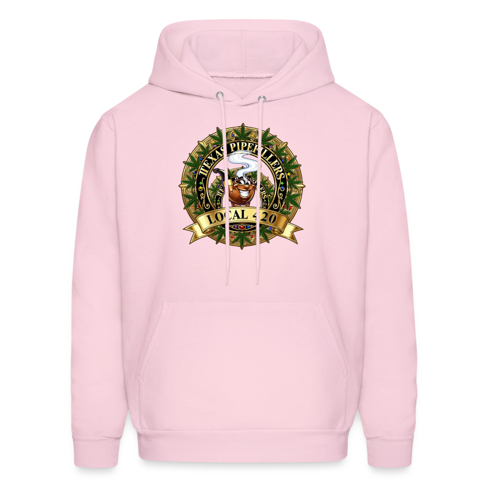 TEXAS PIPEFILLERS LOCAL 420 F/B DESIGN Men's Hoodie - pale pink