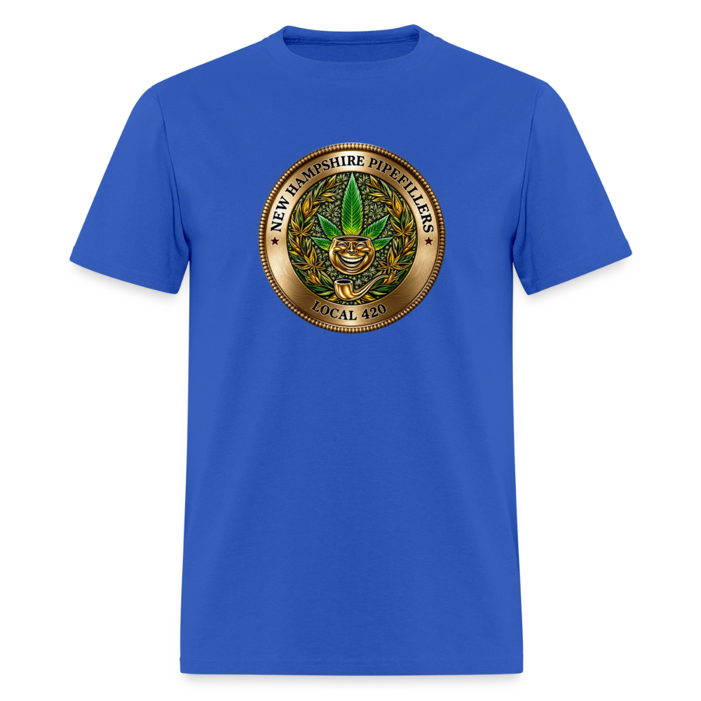 NEW HAMPSHIRE PIPEFILLERS UNION LOCAL 420 Men's T-Shirt - royal blue