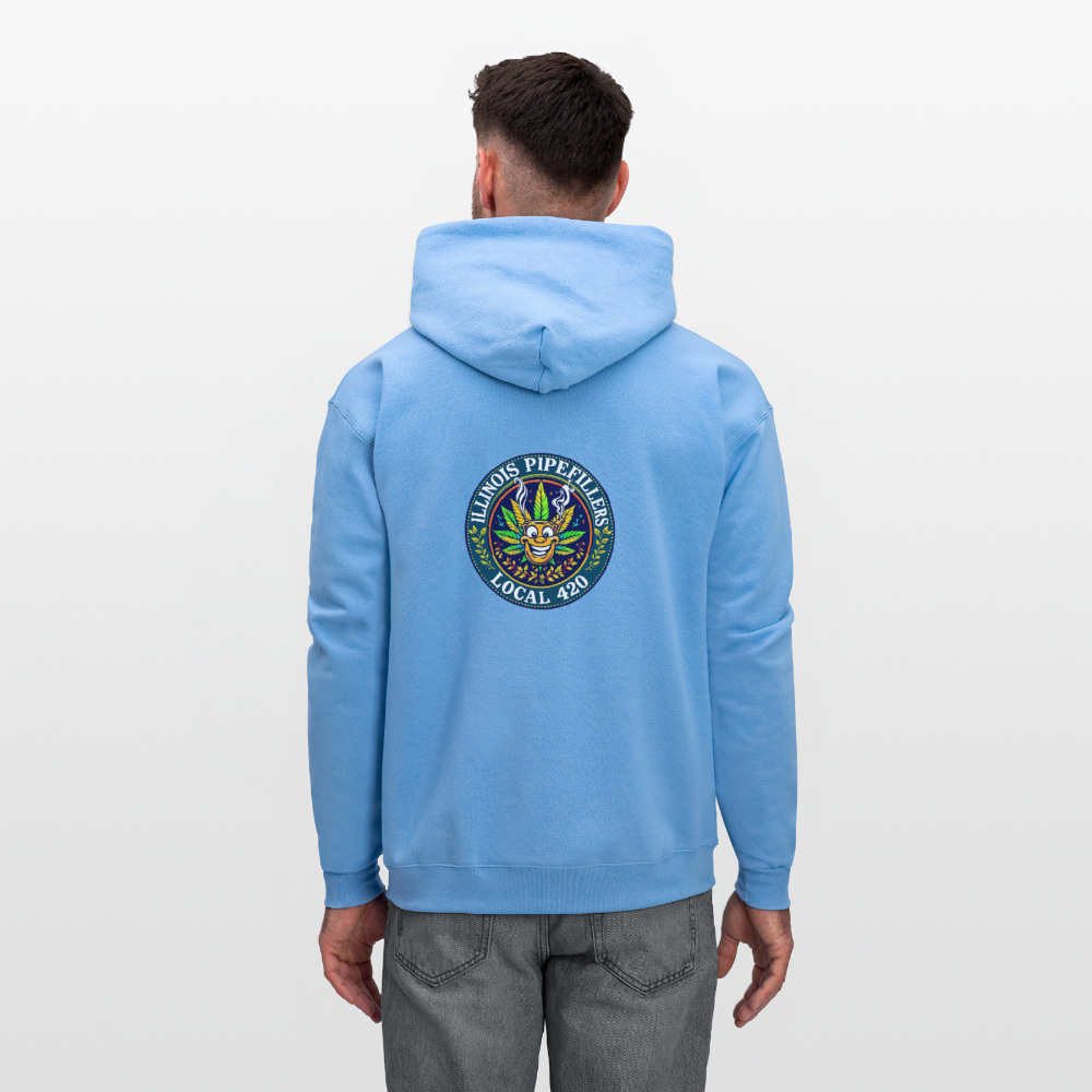 ILLINOIS PIPEFILLERS LOCAL 420 F/B DESIGN Men's Hoodie - carolina blue
