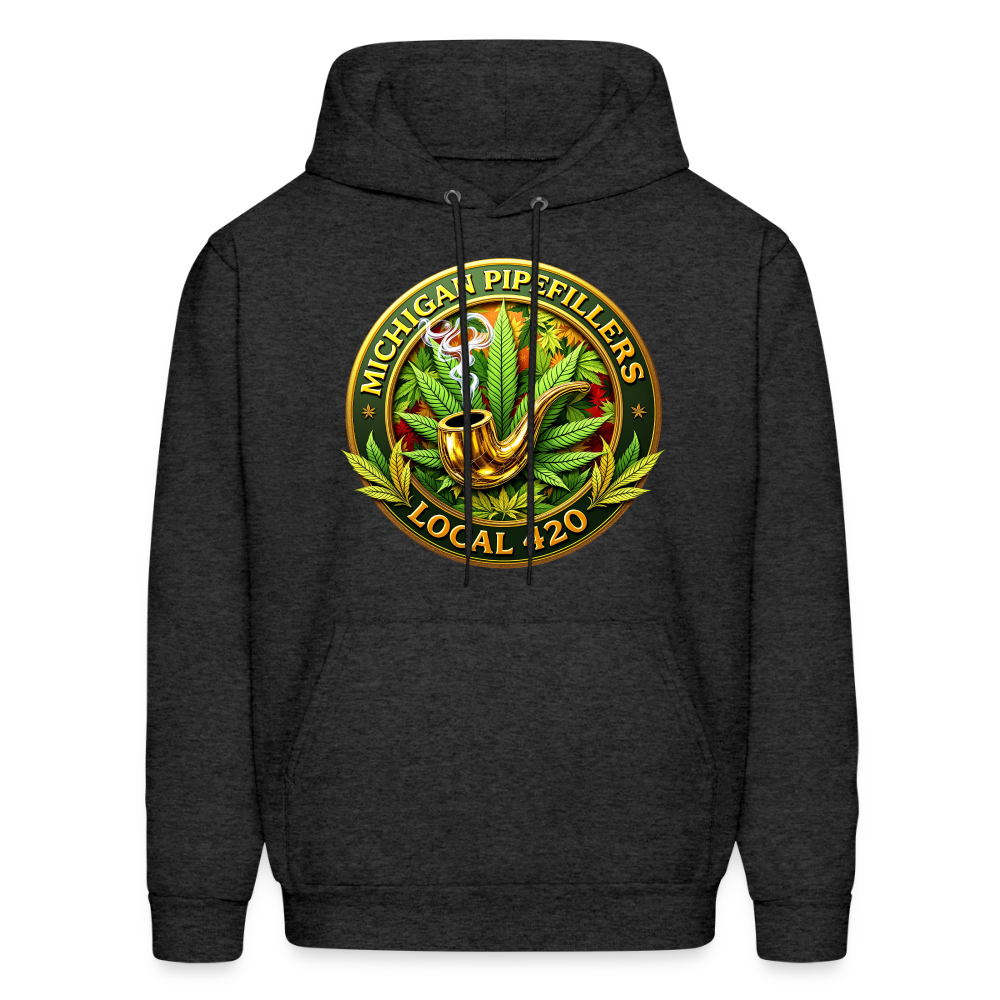 MICHIGAN PIPEFILLERS LOCAL 420 F/B DESIGN Men's Hoodie - charcoal grey