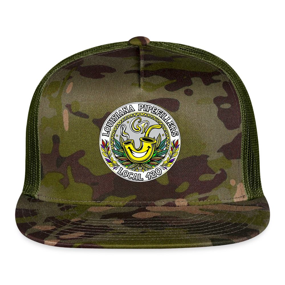 LOUISIANA PIPEFILLERS LOCAL 420 CAMO Trucker Hat - MultiCam\green