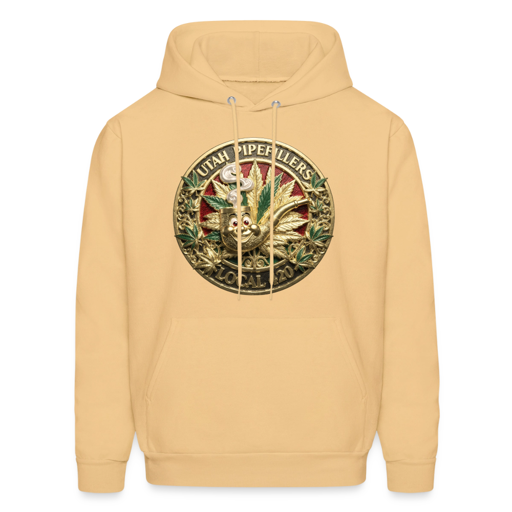UTAH PIPEFILLERS LOCAL 420 F/B DESIGN Men's Hoodie - light gold 