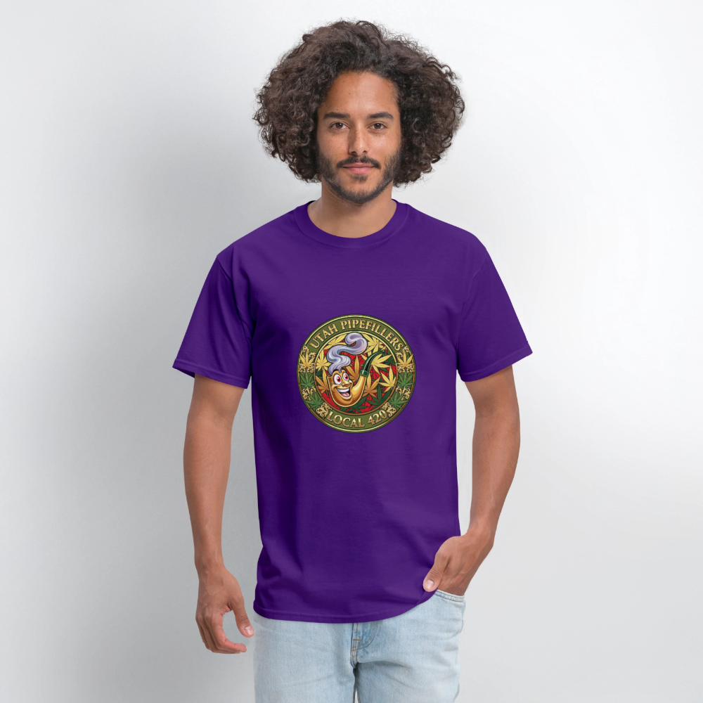 UTAH PIPEFILLERS LOCAL 420 Men's T-Shirt - purple