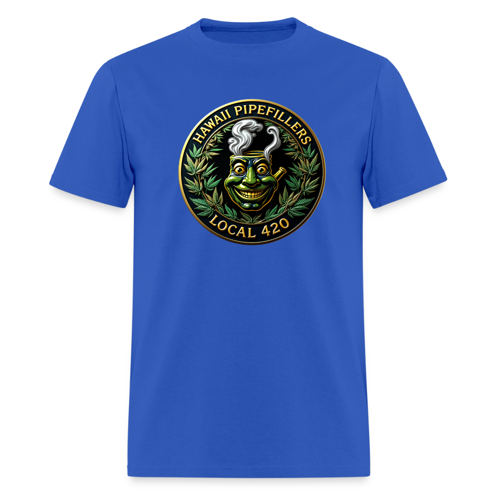 HAWAII PIPEFILLERS LOCAL 420 F/B DESIGN  Men's T-Shirt - royal blue