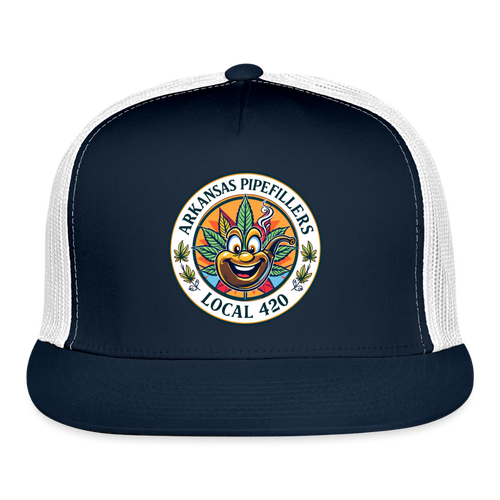 ARKANSAS PIPEFILLERS LOCAL 420 Trucker Hat - navy/white