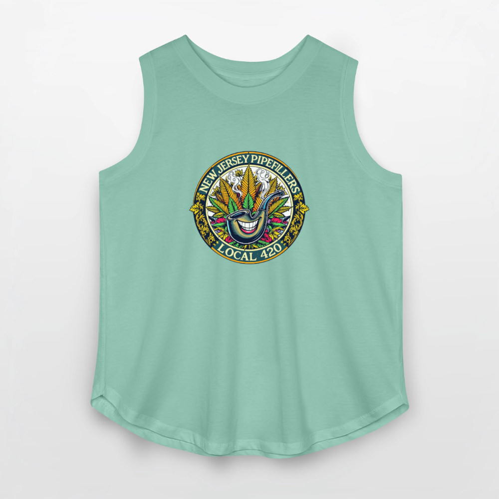 NEW JERSEY PIPEFILLERS LOCAL 420 Women's Curvy Relaxed Tank Top - saltwater
