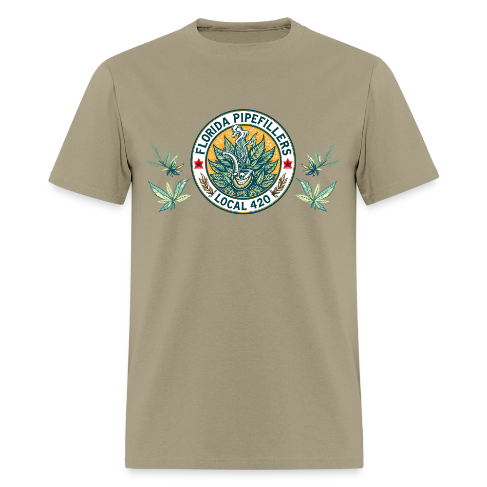 FLORIDA PIPEFILLERS LOCAL 420 Men's T-Shirt - khaki