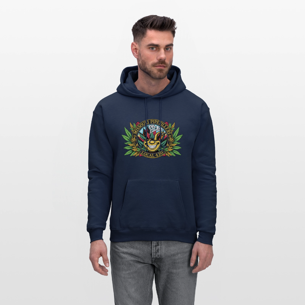 MISSOURI PIPEFILLERS LOCAL 420  F/B DESIGNS Men's Hoodie - navy